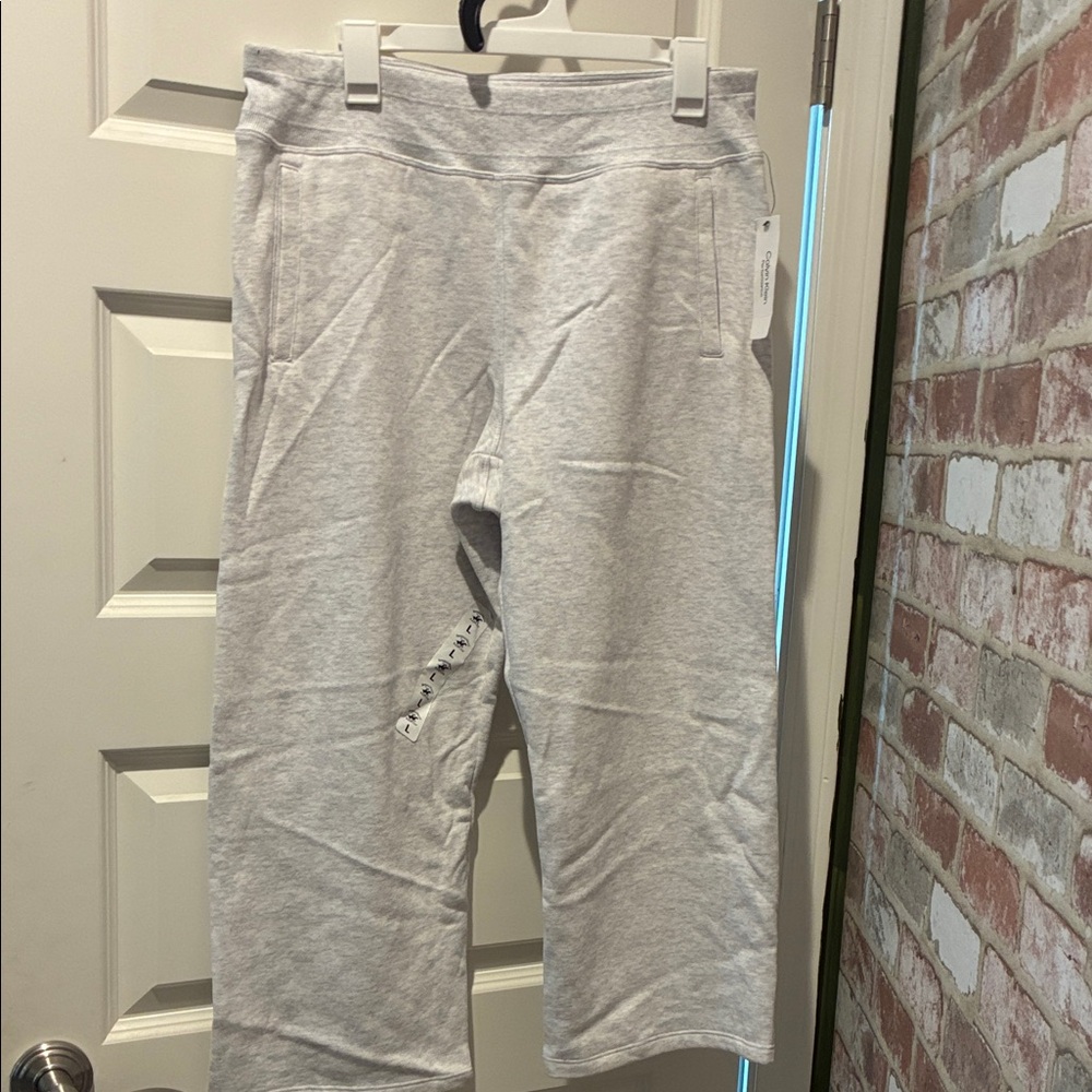 Calvin Klein Performance Light Gray Wide Leg Pants